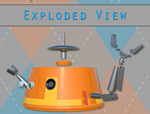 Load image into Gallery viewer, Chopper Hanging Lamp Star Wars Rebels Inspired - STL Files for 3D Printing