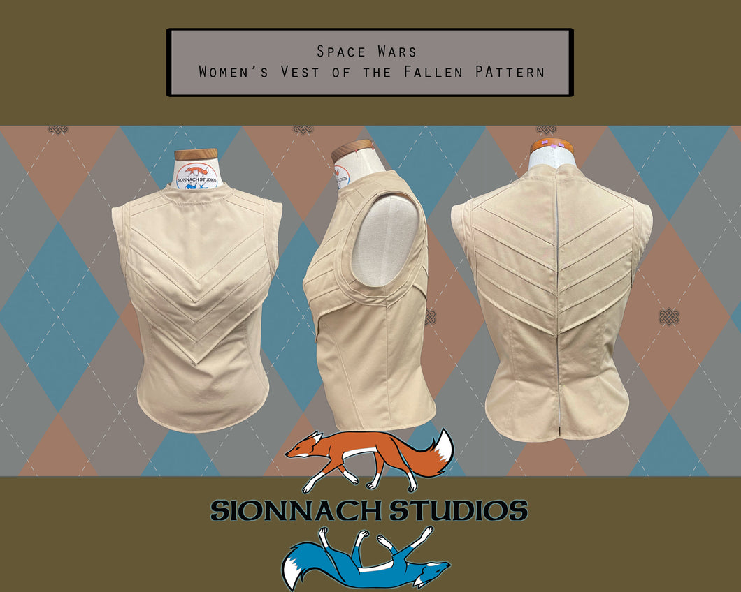 Women's Vest of the Fallen Pattern inspired by Shin Hati on Ahsoka