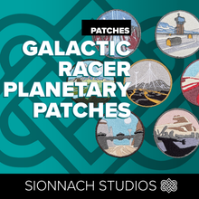 Load image into Gallery viewer, Space Wars Galactic Racer Planetary Sew On Patches