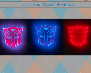 Transformers Autobot Inspired LED Wall Lamp Decoration