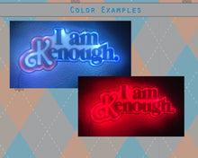Load image into Gallery viewer, Barbie Movie Inspired I am Kenough LED Wall Lamp Decoration