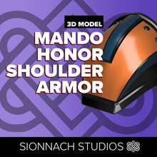 Load image into Gallery viewer, Space Wars Mandalorian Honor Pauldrons - STL Files for 3D Printing