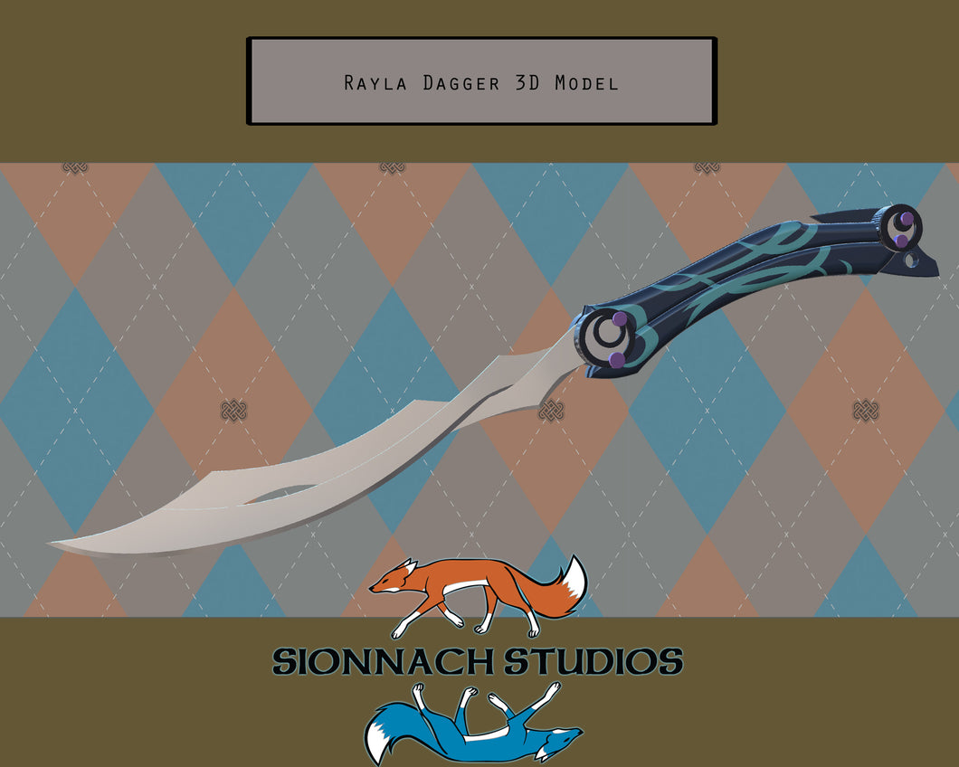 The Dragon Prince Inspired Rayla Dagger - STL Files for 3D Printing