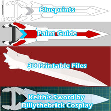 Load image into Gallery viewer, Voltron Inspired Prop Keith Sword and Bayard for Cosplay - 3D Printed Kit
