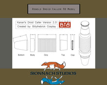 Load image into Gallery viewer, Star Wars Rebels Inspired - Prop Droid Caller for Cosplay - STL Files for 3D Printing
