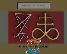 Load image into Gallery viewer, Good Omens Chattering Nuns of St. Beryl Inspired Brooch and Necklace - STL Files for 3D Printing