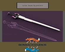 Load image into Gallery viewer, Voltron Inspired Prop Lotor Sword for Cosplay - Blueprints