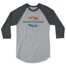 Load image into Gallery viewer, Sionnach Studios Logo 3/4 sleeve raglan shirt