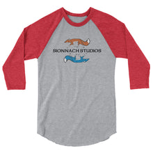 Load image into Gallery viewer, Sionnach Studios Logo 3/4 sleeve raglan shirt