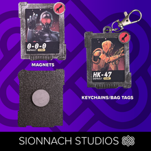 Load image into Gallery viewer, Space Wars Droid Blueprint Card Keychains, Bag Tags, and Magnets
