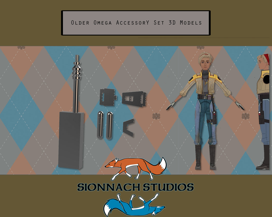 Older Omega Star Wars Bad Batch Inspired Accessory Set - STL Files for 3D Printing