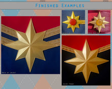 Load image into Gallery viewer, Captain Marvel Inspired Resin and Rubber Costume Stars
