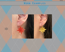 Load image into Gallery viewer, Captain Marvel Inspired Resin Earrings
