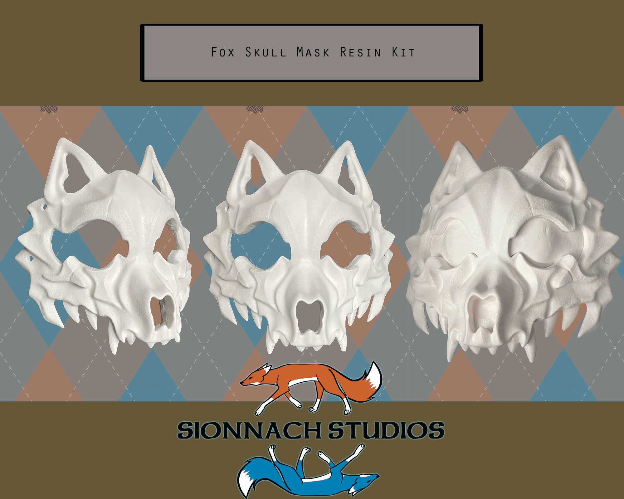 Fox Skull Mask Resin Kit – Sionnach Studios
