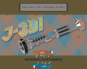 Space Wars - Hunters - J-3DI Lightsaber 3D Printing STL Files