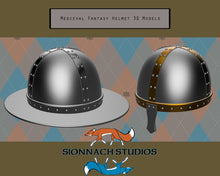 Load image into Gallery viewer, Medieval Fantasy Helmets - STL Files for 3D Printing
