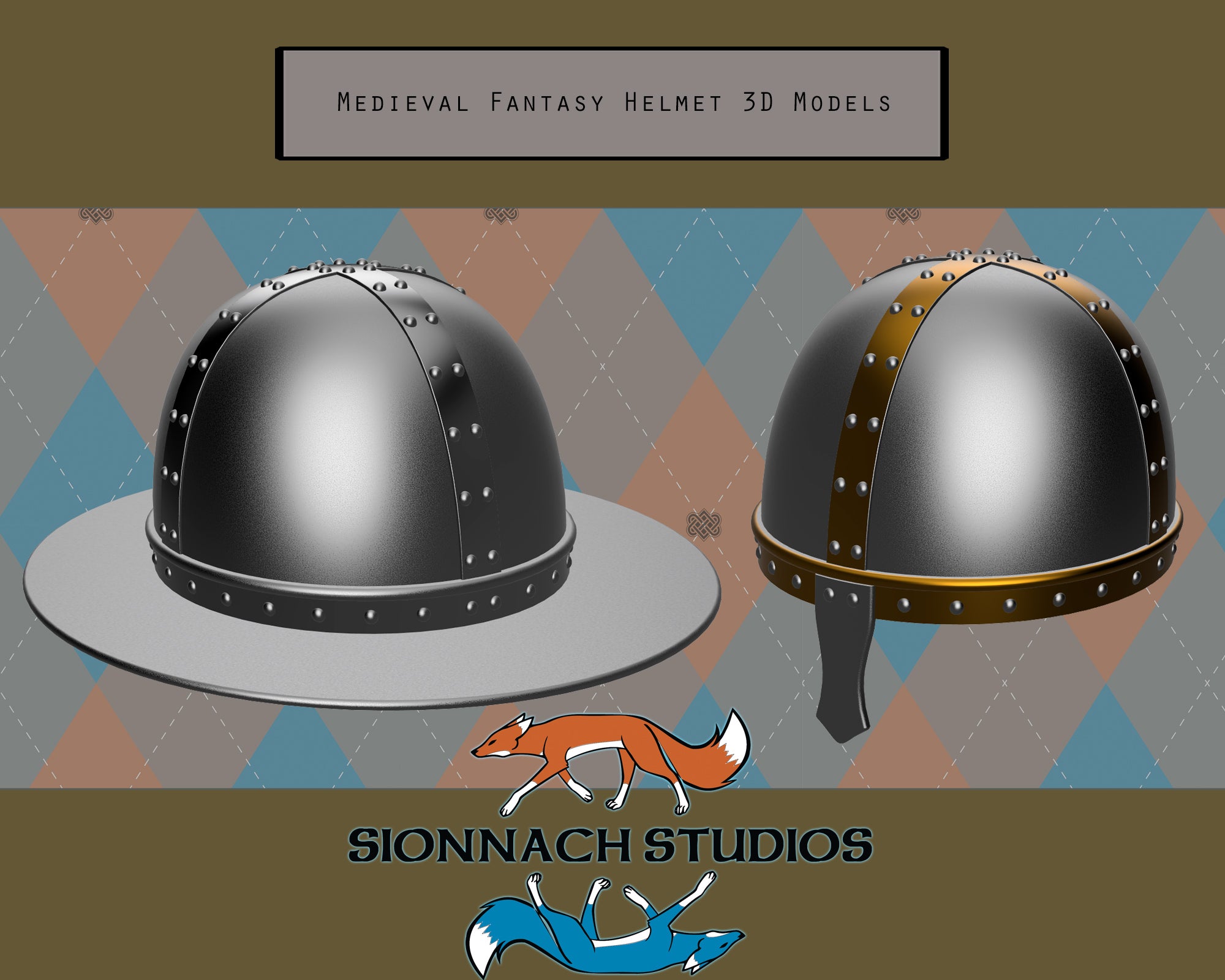 3d fantasy football helmets Medieval Fantasy Helmets
