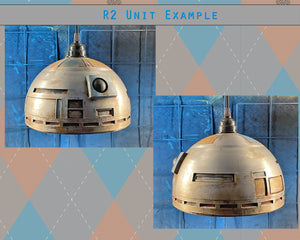 Droid Head Hanging Lamp Decoration Inspired by Galaxy's Edge