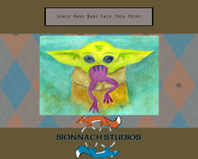 Load image into Gallery viewer, Baby Eats Frog Watercolor Print
