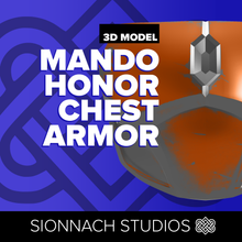 Load image into Gallery viewer, Space Wars Mandalorian Honor Chestplate and Backplate - STL Files for 3D Printing
