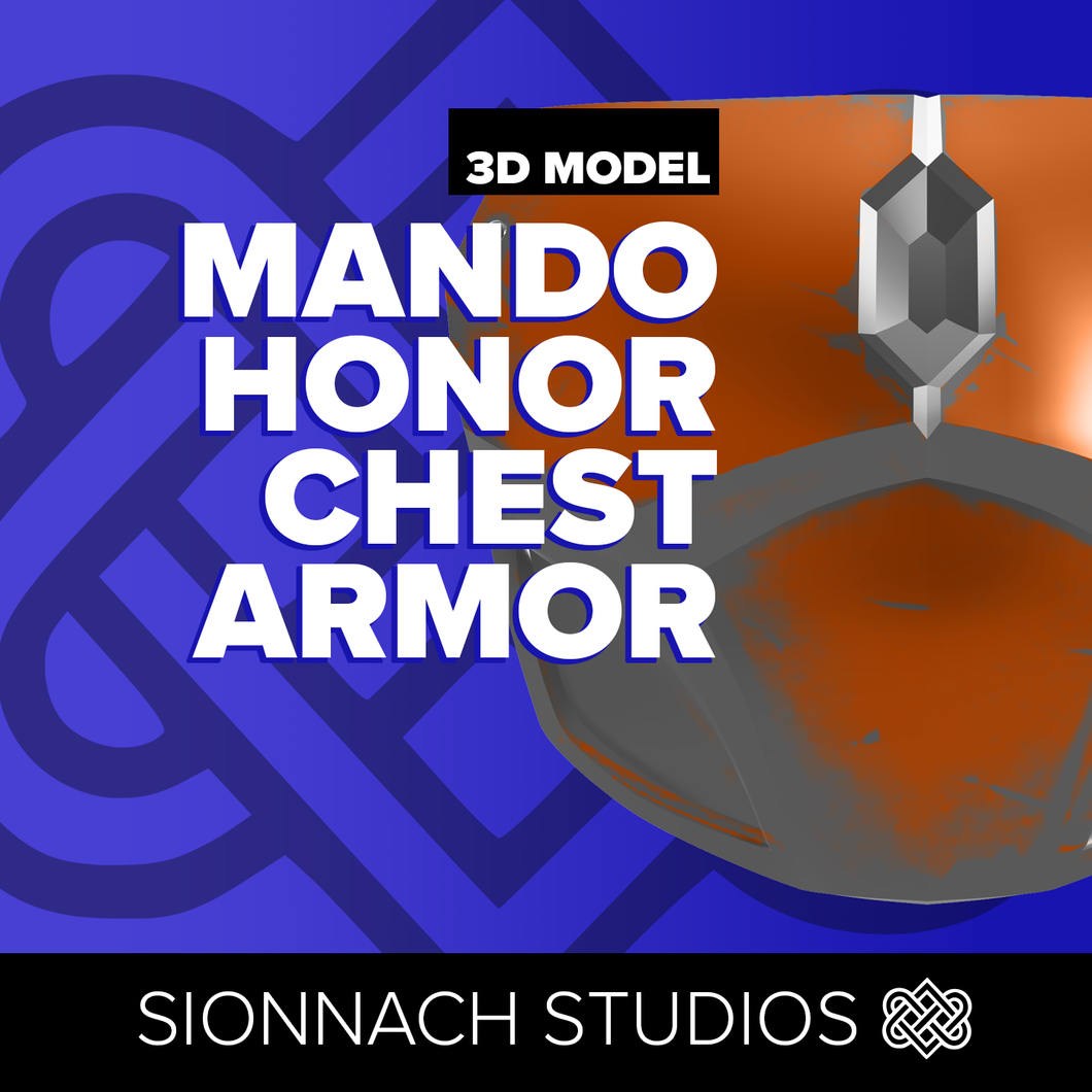 Space Wars Mandalorian Honor Chestplate and Backplate - STL Files for 3D Printing