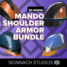 Load image into Gallery viewer, Space Wars Mandalorian Pauldrons for 3D Printing Bundle
