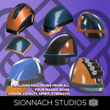 Load image into Gallery viewer, Space Wars Mandalorian Pauldrons for 3D Printing Bundle

