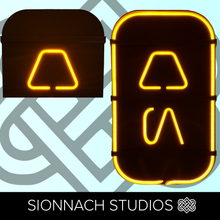 Load image into Gallery viewer, Star Wars Inspired Aurebesh Faux Neon Light Decoration 3D STL Files

