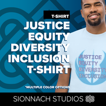 Load image into Gallery viewer, J.E.D.I. Justice, Equity, Diversity, Inclusion Logo T-Shirt
