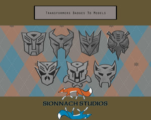 Transformers Inspired - Faction Badges/Magnets STL Files for 3D Printing