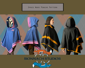 Space Wars Poncho Pattern inspired by Star Wars