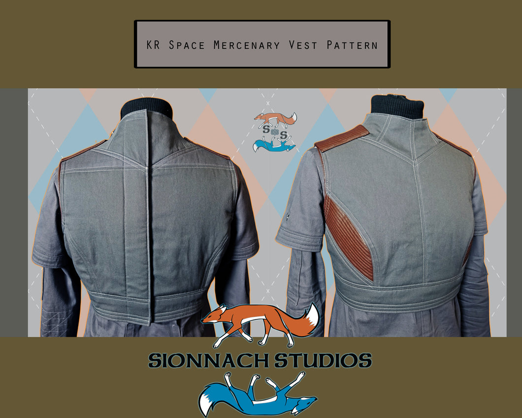 Women's KR Space Mercenary Vest Pattern inspired by Koska Reeves on The Mandalorian