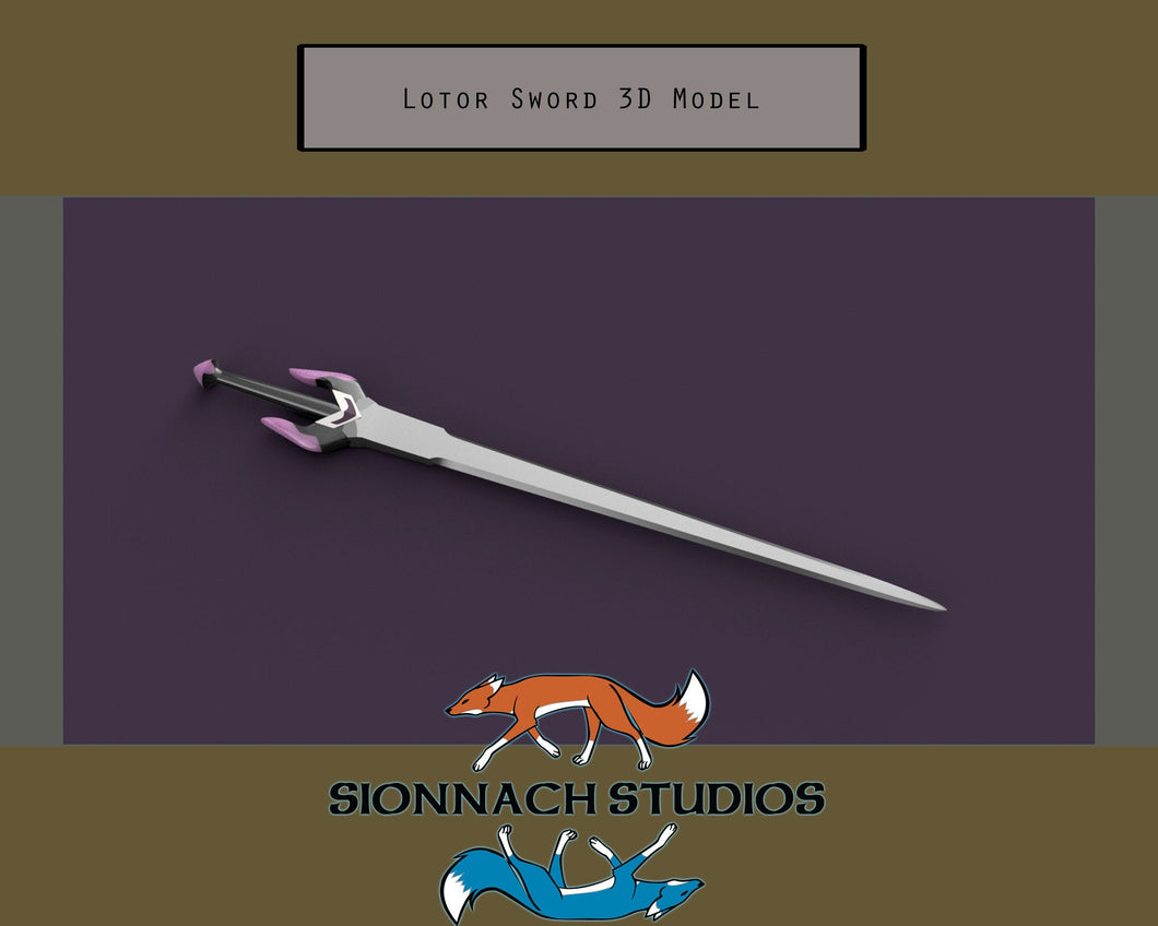 Voltron Inspired Prop Lotor Sword for Cosplay - STL Files for 3D Printing