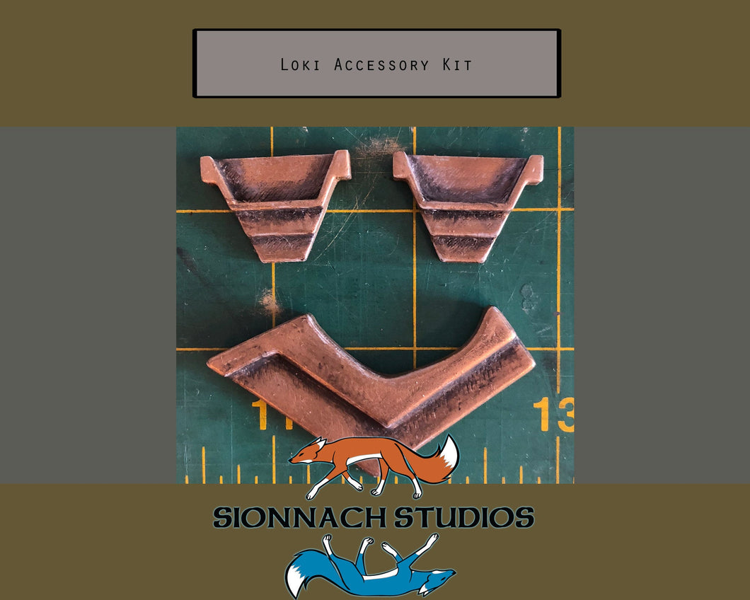 Thor Ragnarok Loki Inspired Armor Hardware for Cosplay - Finished Pieces