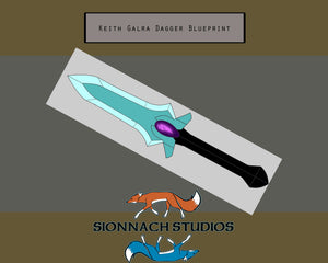 Voltron Prop Keith Galra Dagger for Cosplay - Blueprints