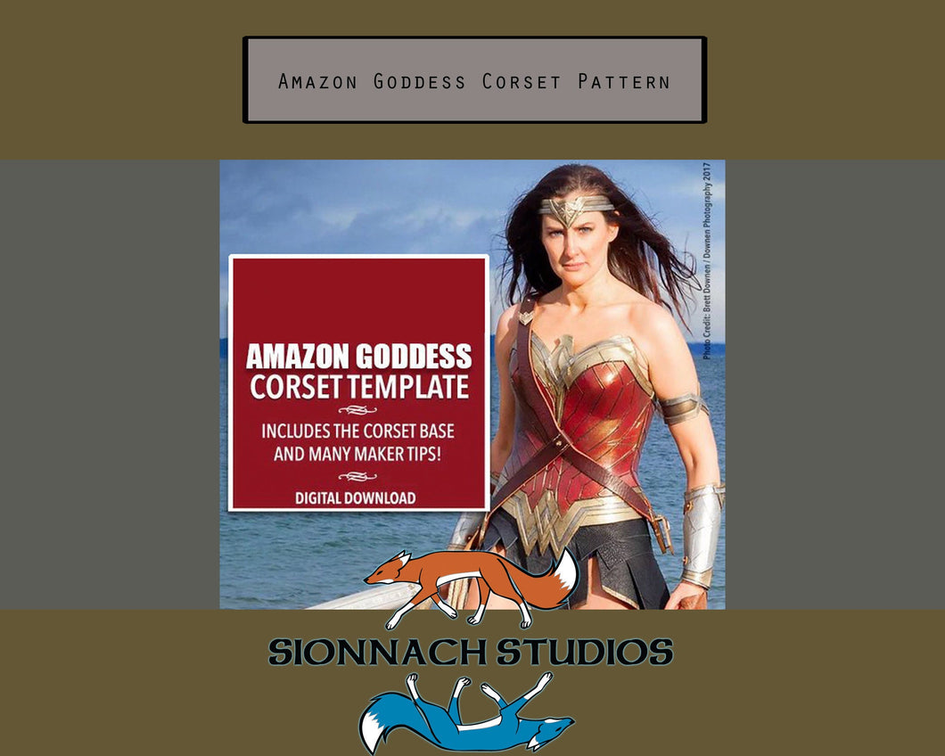 Amazon Goddess Corset  Template Digital Download