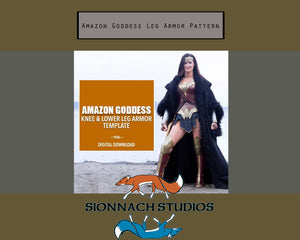 Amazon Goddess Knee, Lower Leg and Shoe Armor Template - Digital Download