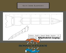 Load image into Gallery viewer, Voltron Prop Keith Sword and Bayard for Cosplay - Blueprints
