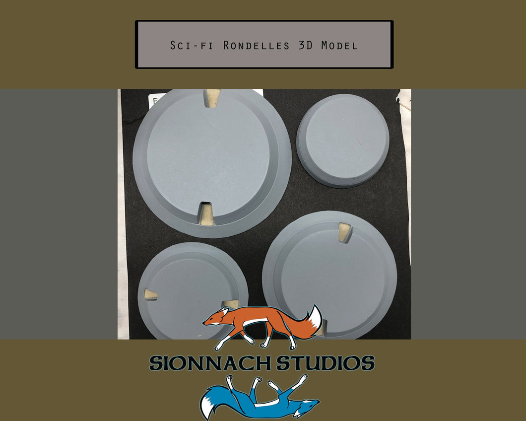 Generic Sci-fi Rondelle Discs for Armor, Costumes, and Props - STL Files for 3D Printing